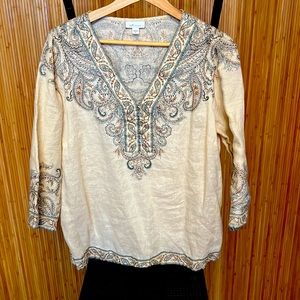 J. Jill 100% Linen Top